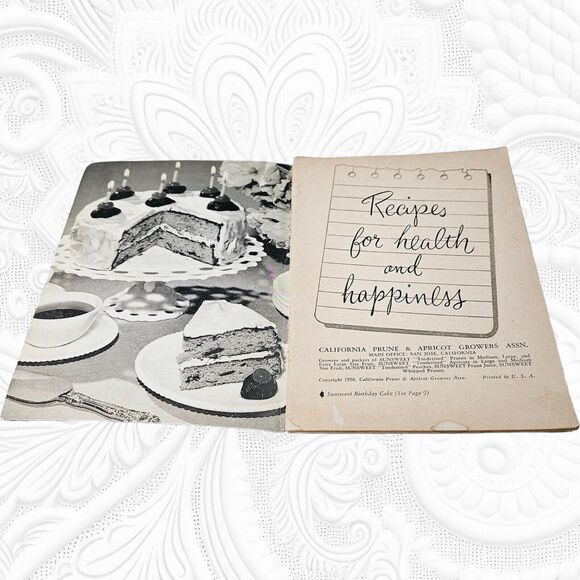 Vintage Sunsweet Recipe Cookbook 1950 Booklet Retro Recipes Health & Happiness - Picture 5 of 10